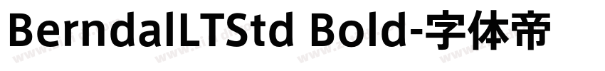 BerndalLTStd Bold字体转换